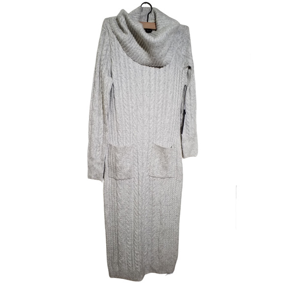 Rachel Zoe Sweater Dress Midi Turtleneck Long Sleeve Pockets XS NWT - Picture 1 of 8